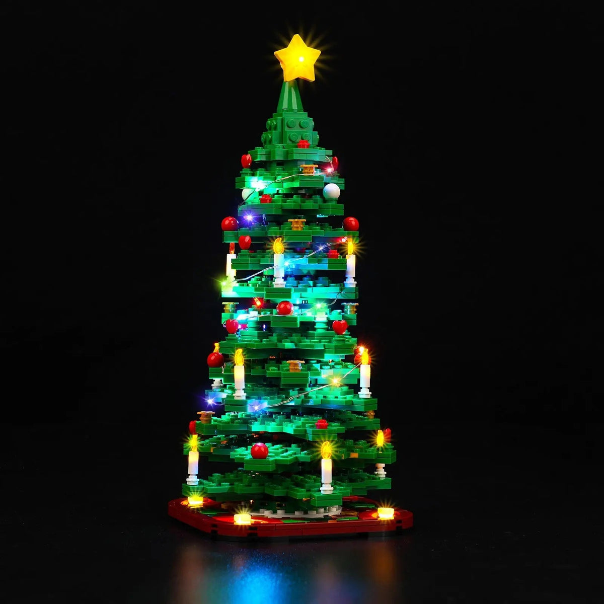 display light kit for LEGO® Christmas Tree #40573, display lighting in a dark room