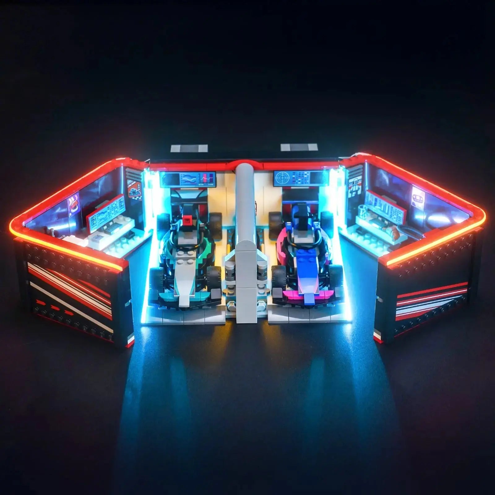 Kit LED pour LEGO® Garage de F1® et voitures Mercedes-AMG et Alpine #60444