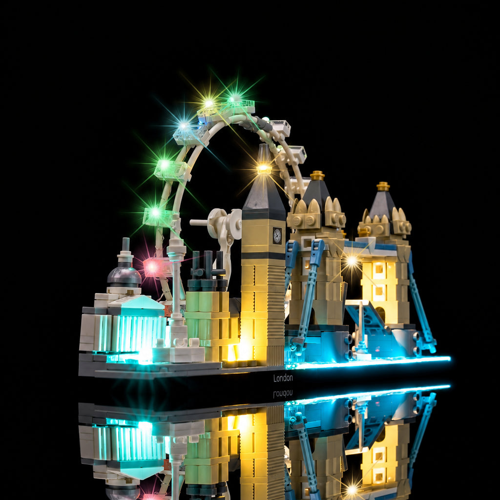 LEGO® City Skyline Series: London #21034 — night-mode display glow (DIY LED light kit)