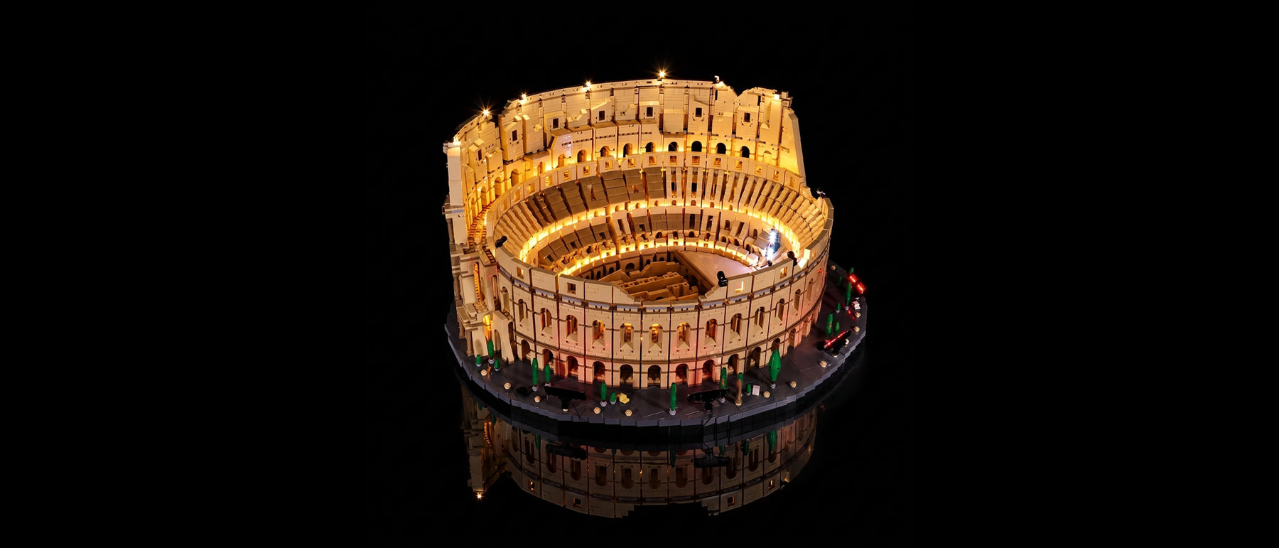 Light Kit for LEGO® Colosseum #10276 — lit with the LED light kit