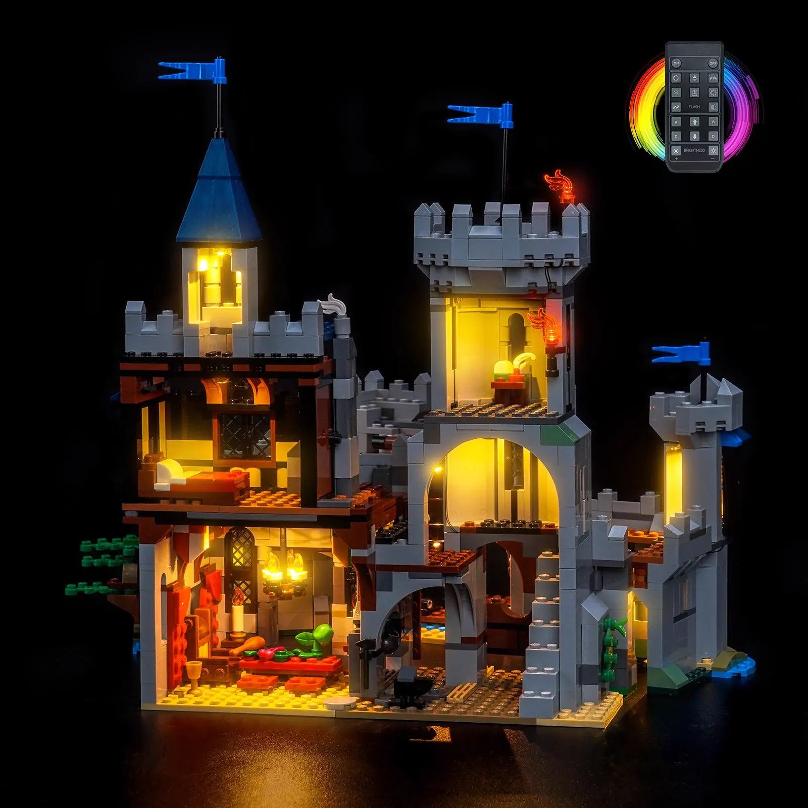Light Kit for LEGO Creator 3-in-1 Medieval Horse Knight Castle #31168 - Bright My Bricks