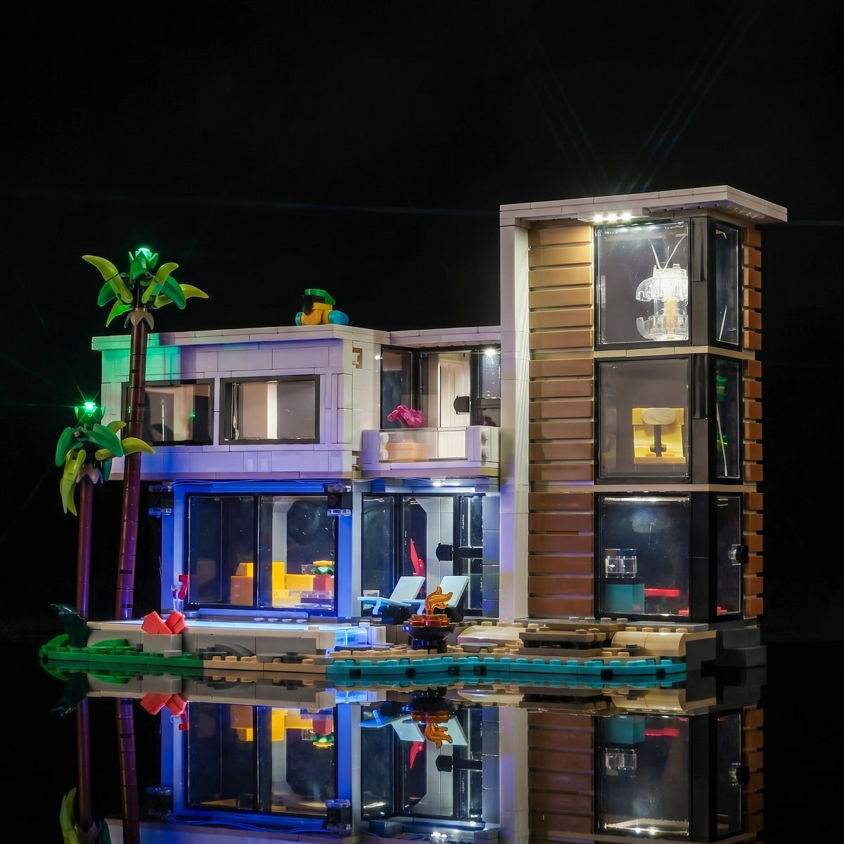 Light Kit LEGO Creator 3in1 Modern House #31153 display view