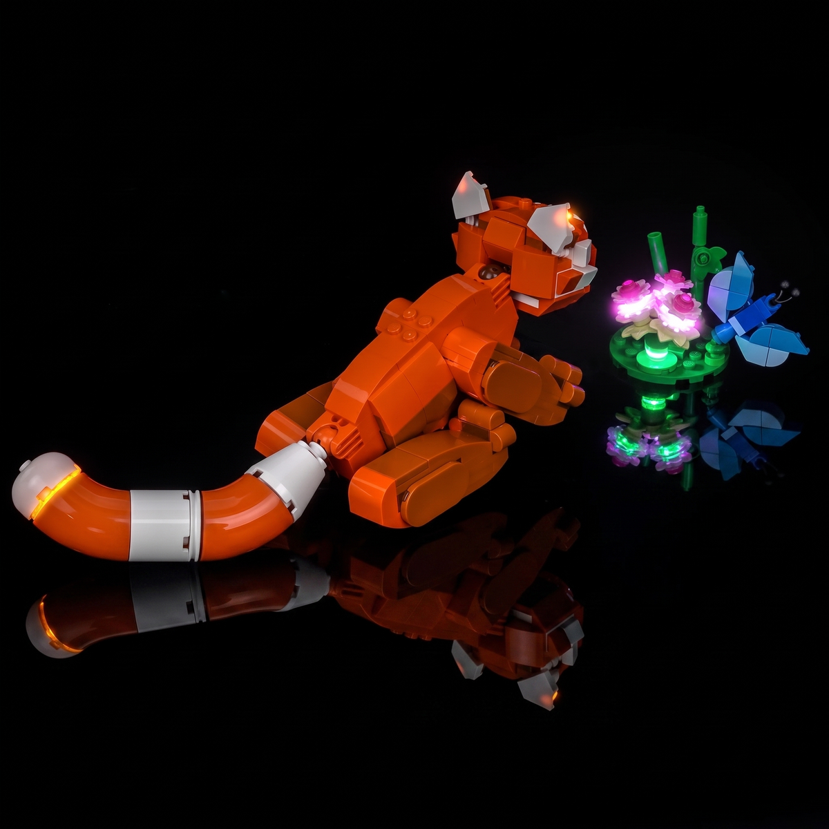 LED lights for LEGO® Creator Cute Animals: Red Panda #31394, close-up of the LED detail