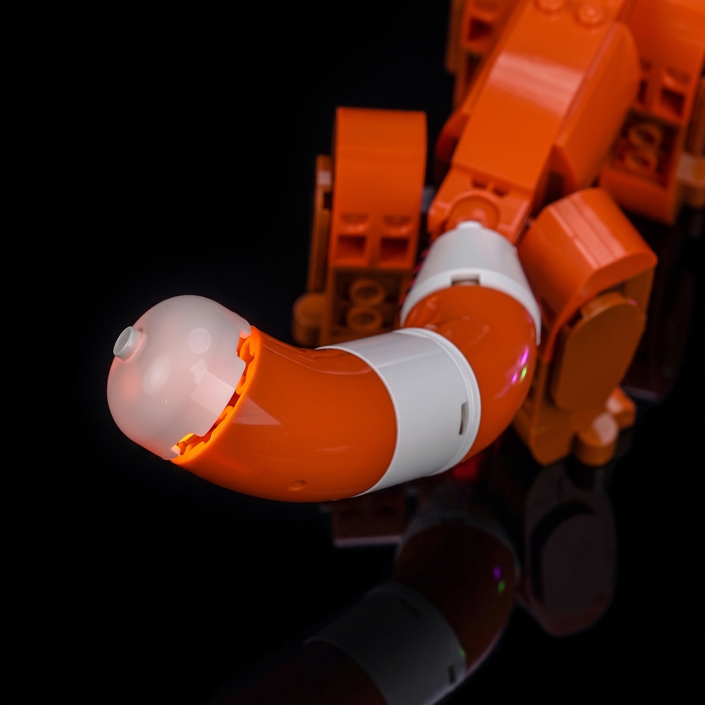 LED kit powered on: Bright My Bricks LED lighting kit for LEGO® Creator Cute Animals: Red Panda #31394