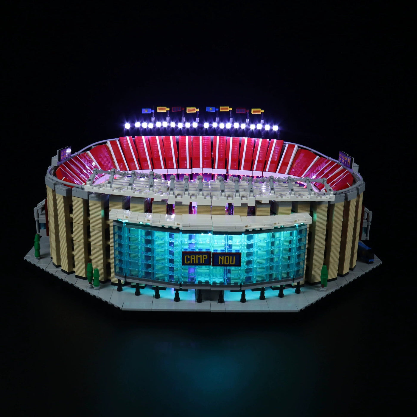 illuminated at night: Bright My Bricks display light kit for LEGO® Creator Expert Camp Nou #10284