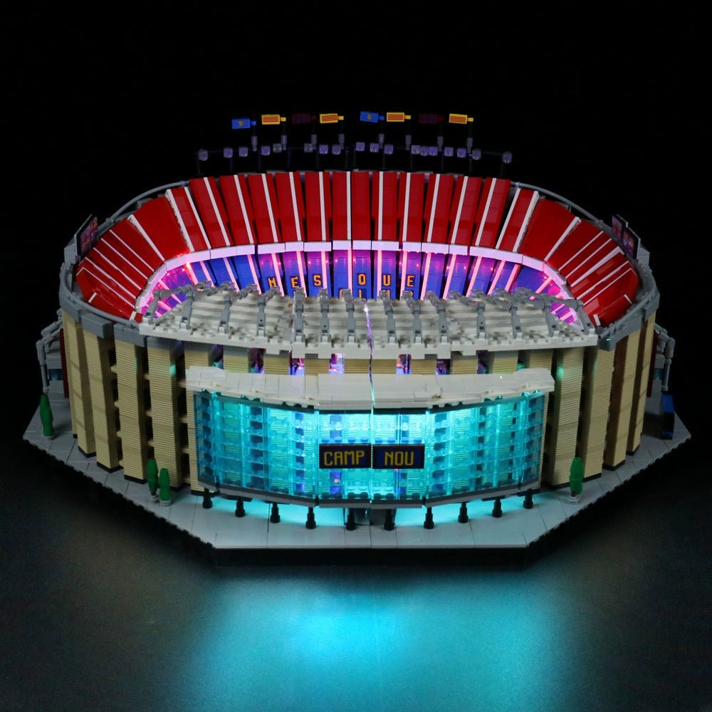 Bright My Bricks DIY LED light kit for LEGO® Creator Expert Camp Nou #10284 — lighting effect on the build