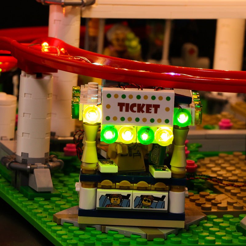 LEGO Creator Expert Roller Coaster #10261 LED lighting detail