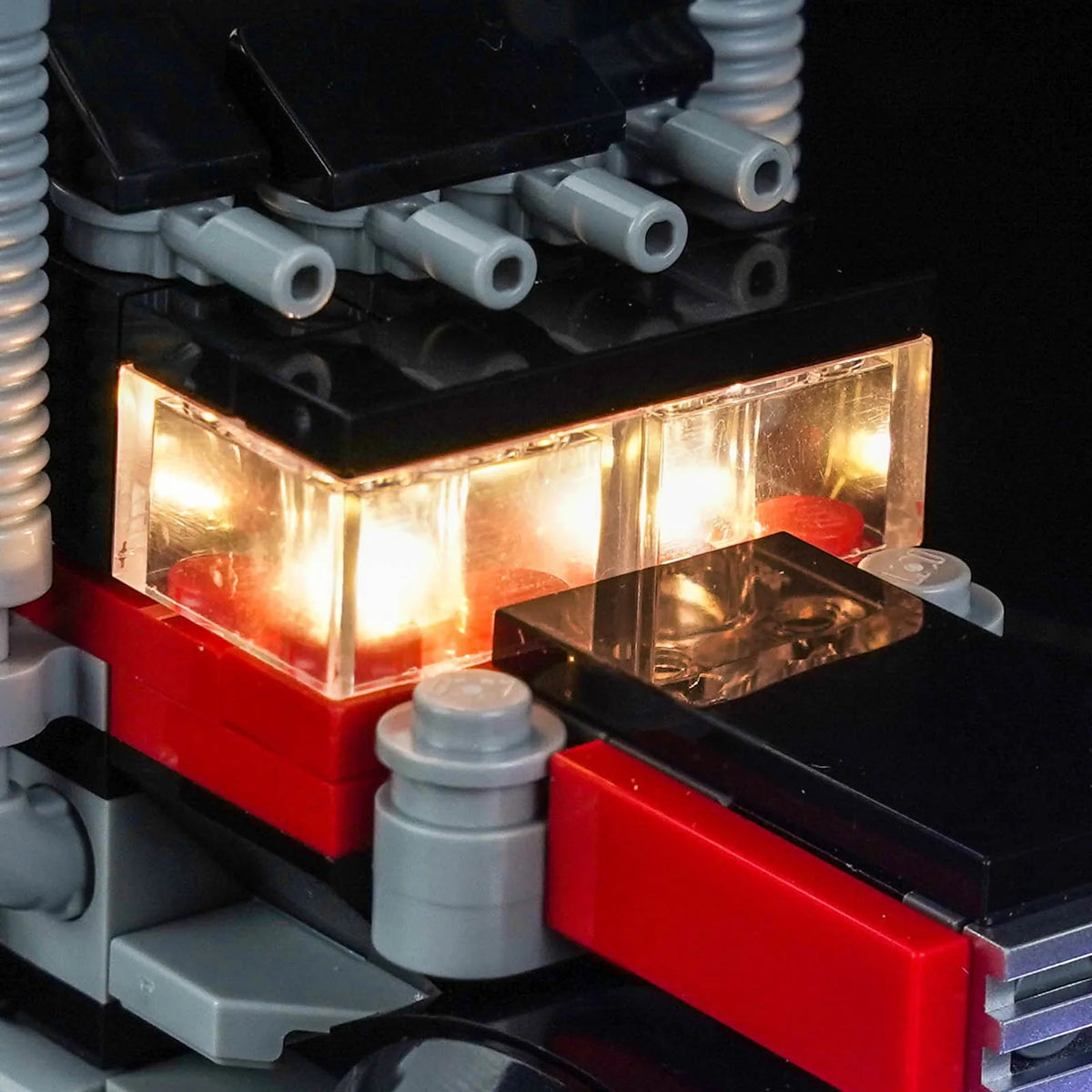 Bright My Bricks light kit for LEGO® Creator Flatbed Truck with Helicopter #31146 — LED strips and bricks detail