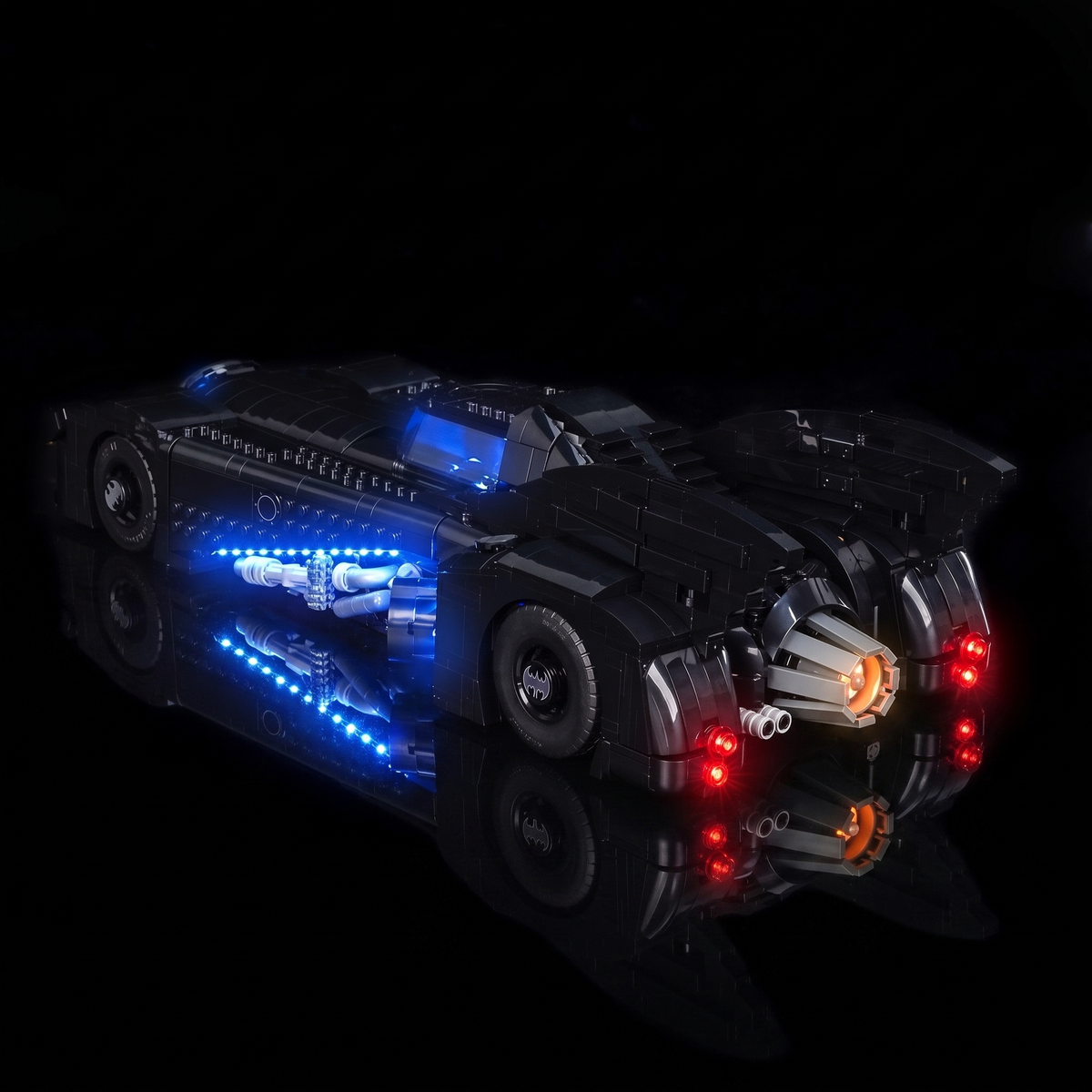 light kit for LEGO® DC Batman Returns Batmobile™ #76355, the blue turbine intake lit at the nose