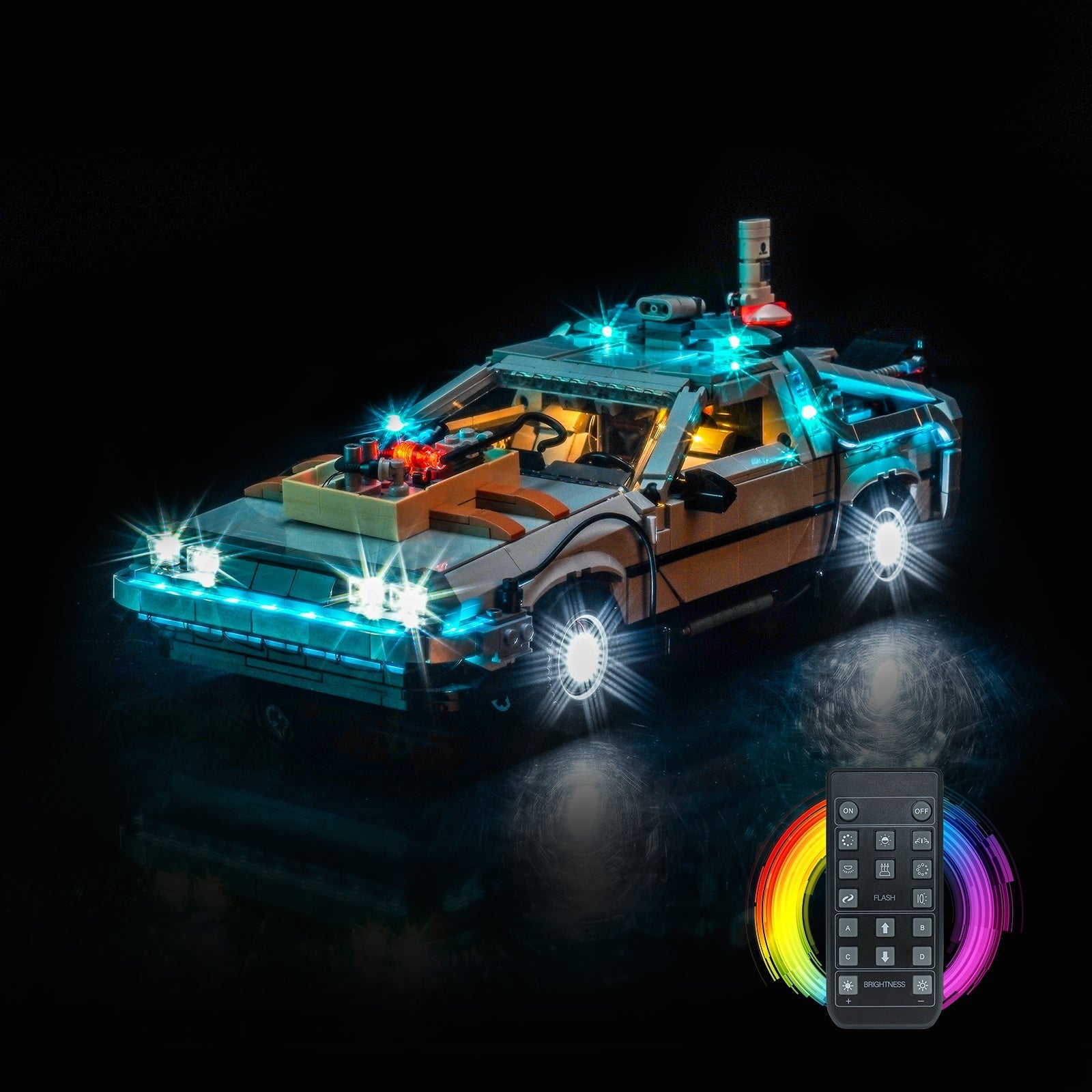 Light Kit for LEGO DeLorean Time Machine #10300 - Bright My Bricks