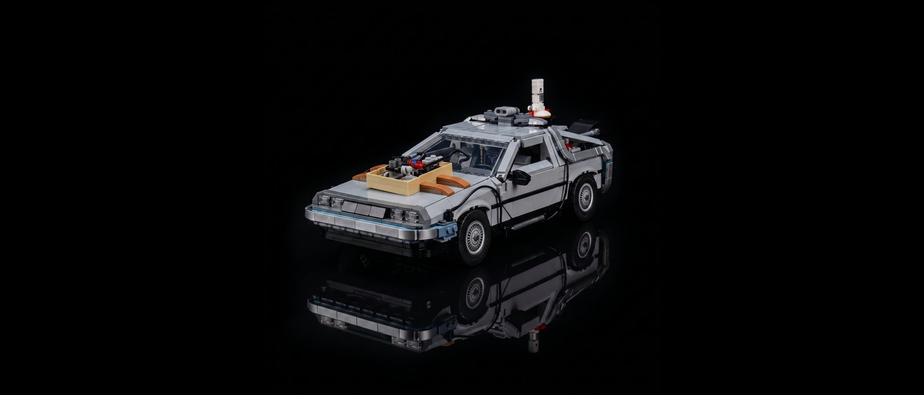 Kit LED pour LEGO® La machine à remonter le temps de Retour vers le futur #10300 — standard build, without the LED light kit
