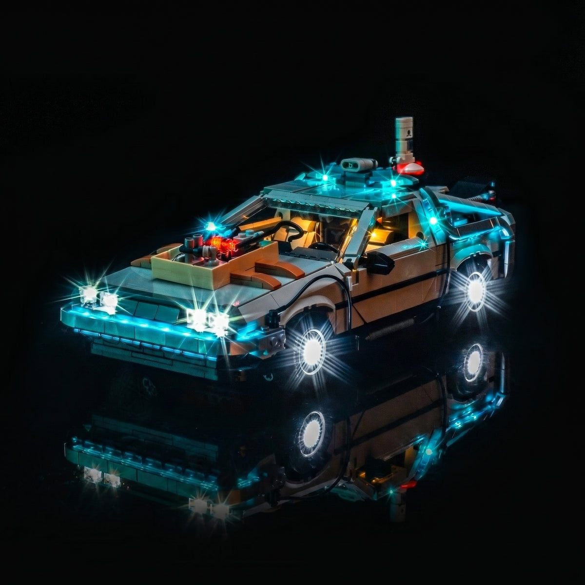 LED light kit for LEGO® DeLorean Time Machine #10300 | Bright My Bricks
