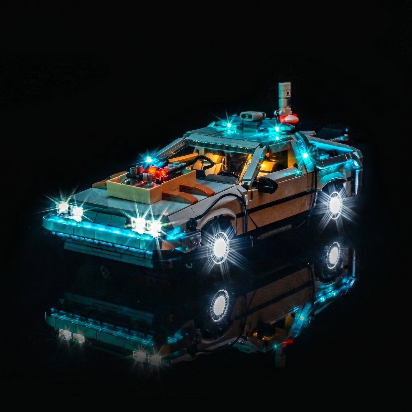 LED light kit for LEGO® DeLorean Time Machine #10300 | Bright My Bricks