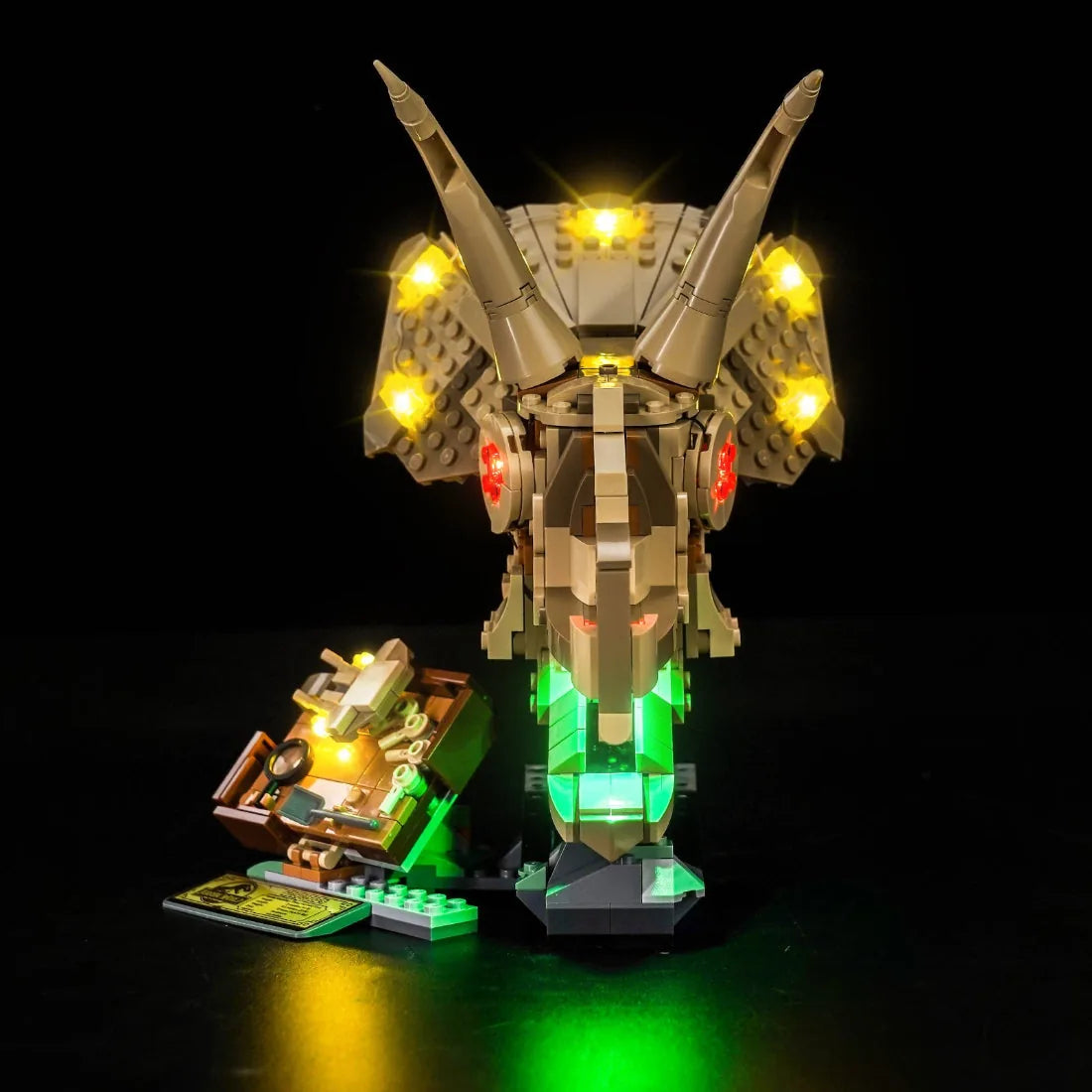 Kit LED pour LEGO® Fossiles de dinosaures : le crâne du tricératops #76969