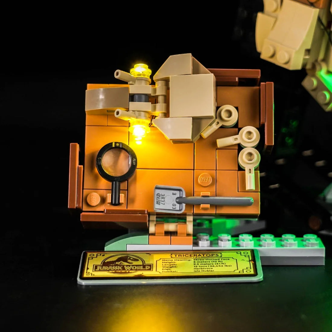 Kit LED pour LEGO® Fossiles de dinosaures : le crâne du tricératops #76969