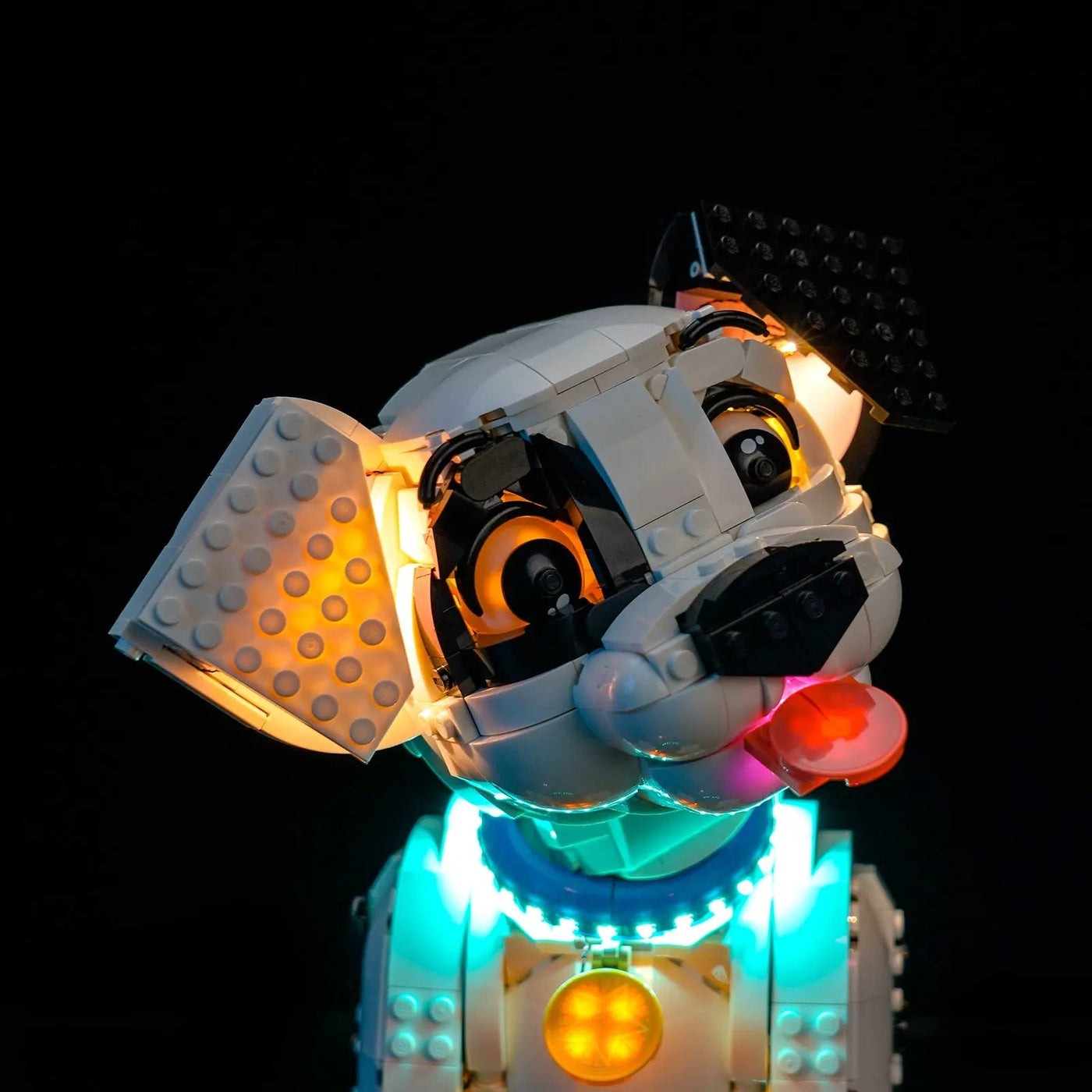 brightened interior detail: Bright My Bricks LED light kit for LEGO® Disney 101 Dalmatians Puppy #43269