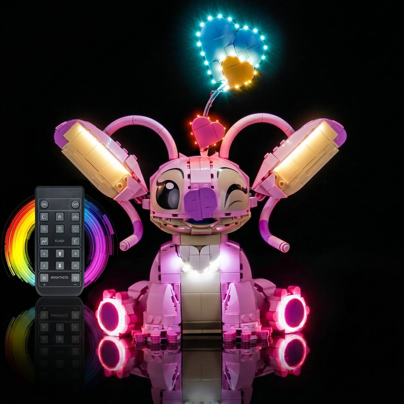Bright My Bricks LED lighting kit for LEGO® Disney Angel #43257 — LED kit powered on