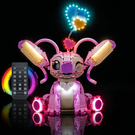 Bright My Bricks LED lighting kit for LEGO® Disney Angel #43257 — LED kit powered on