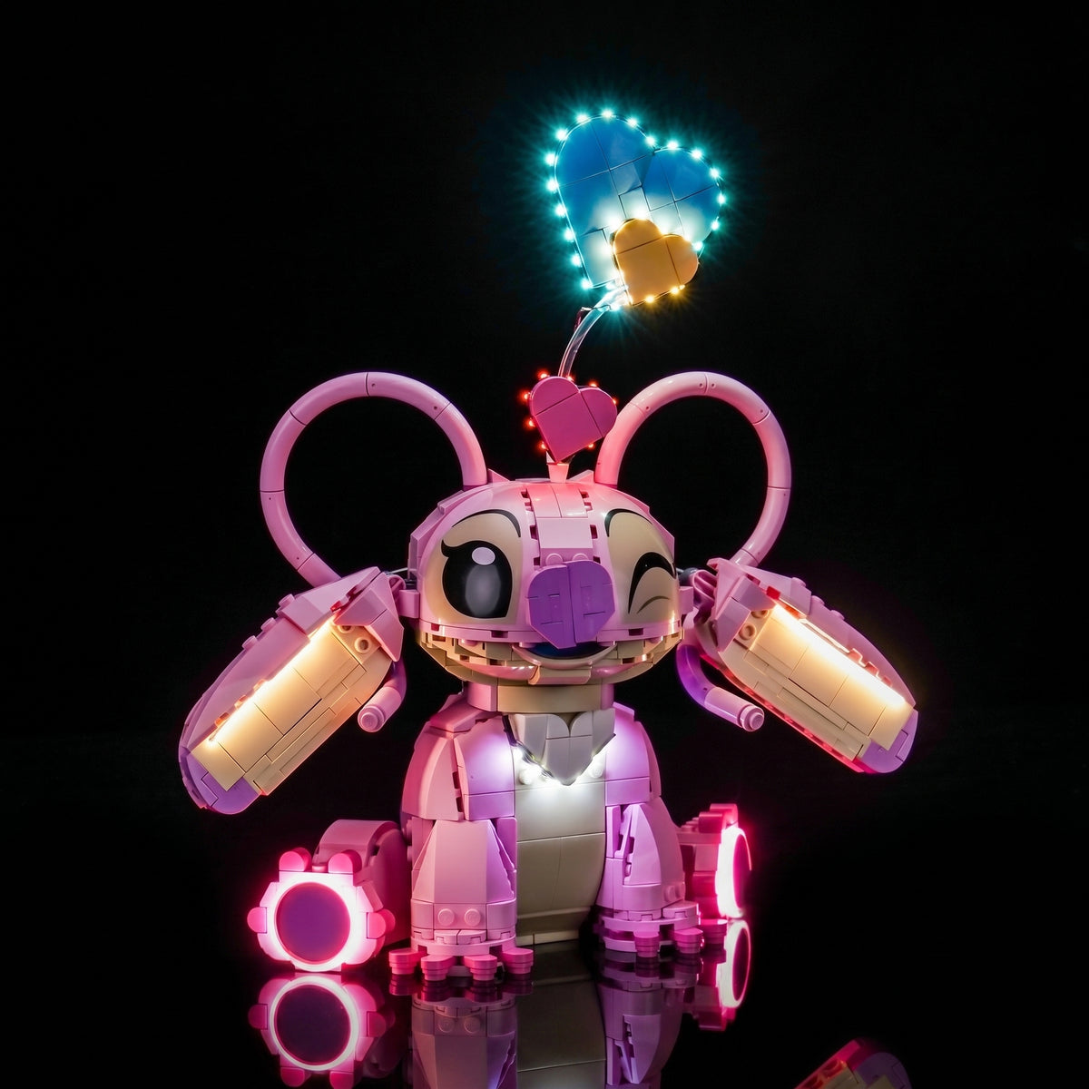 Bright My Bricks display light kit for LEGO® Disney Angel #43257 — installed and glowing