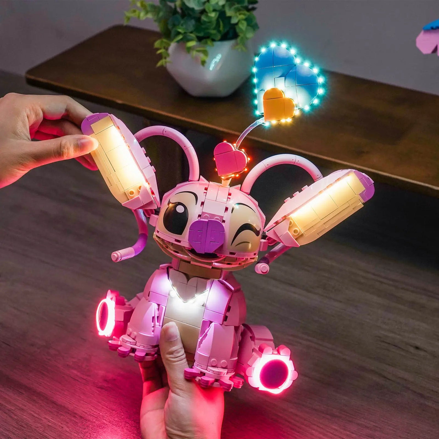 LEGO® Disney Angel #43257 — installed and glowing (RGB LED light kit)