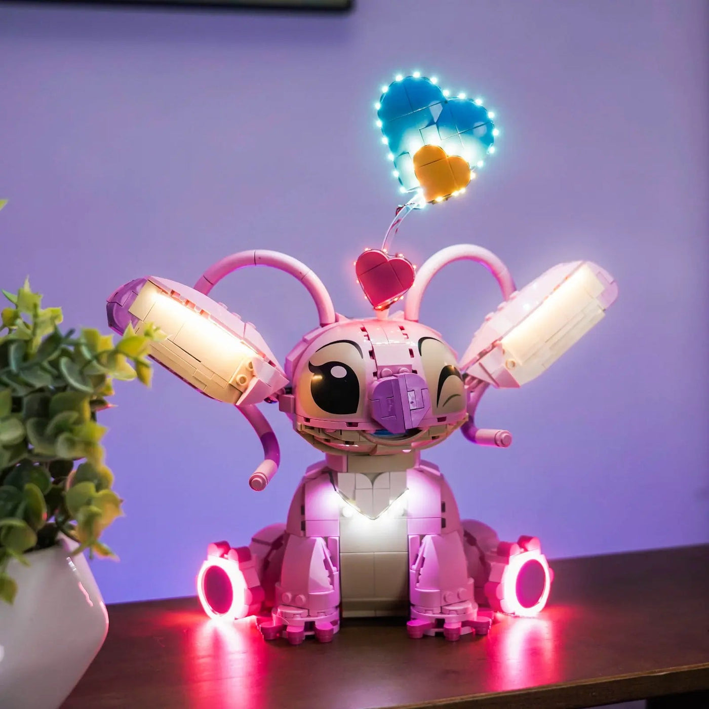 LEGO® Disney Angel #43257 — illuminated at night (DIY LED light kit)
