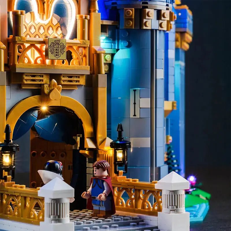 USB-powered LED light kit for LEGO® Disney Castle #43222, brightened interior detail