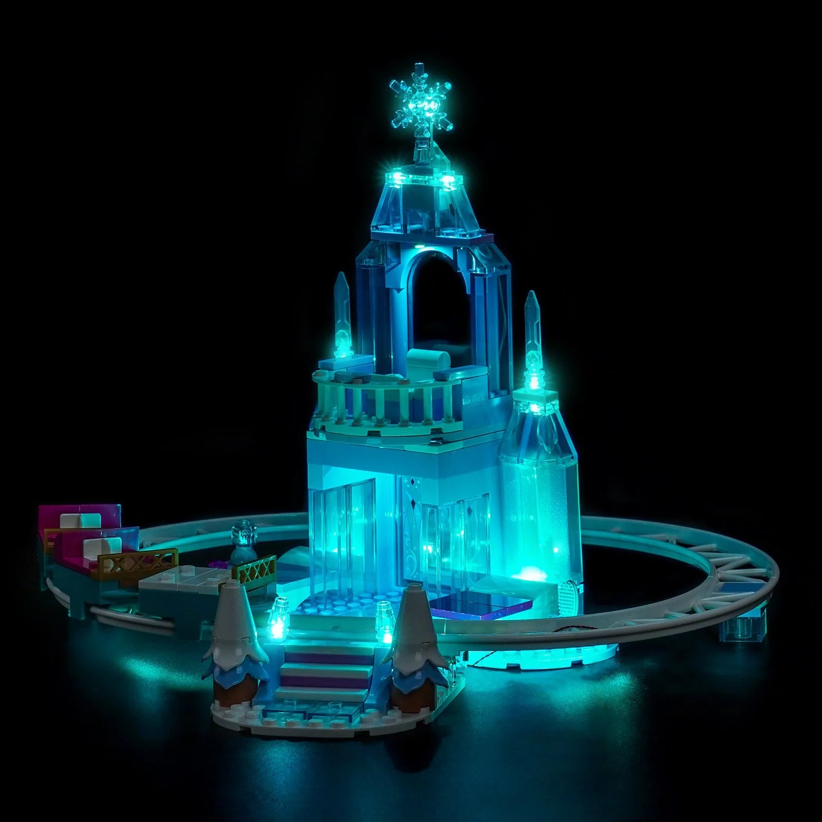 LEGO Disney Elsa's Ice Castle & Snow Ride Adventure #43281 LED lighting detail