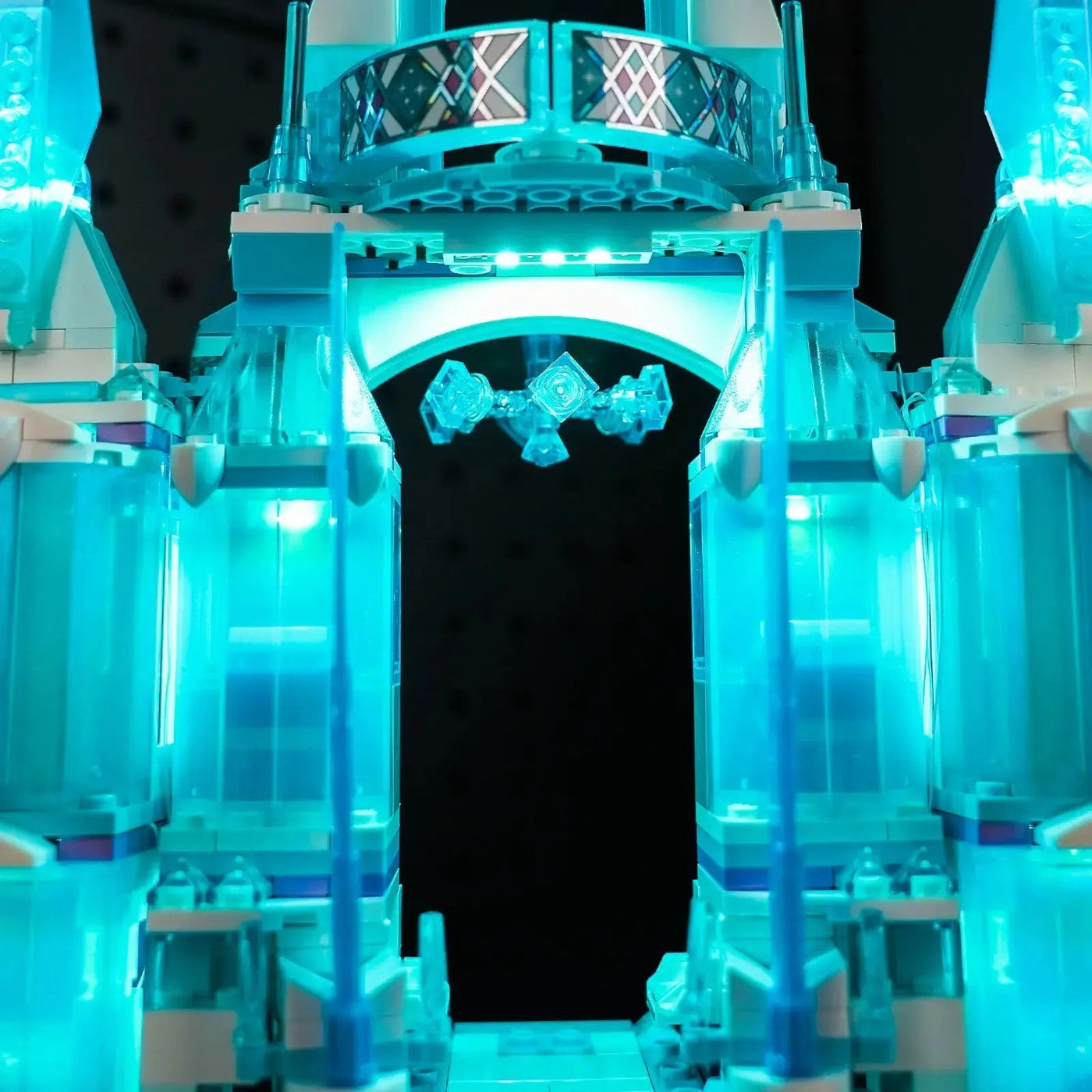 night-mode display glow: Bright My Bricks USB-powered LED light kit for LEGO® Disney Elsa's Ice Palace #43244