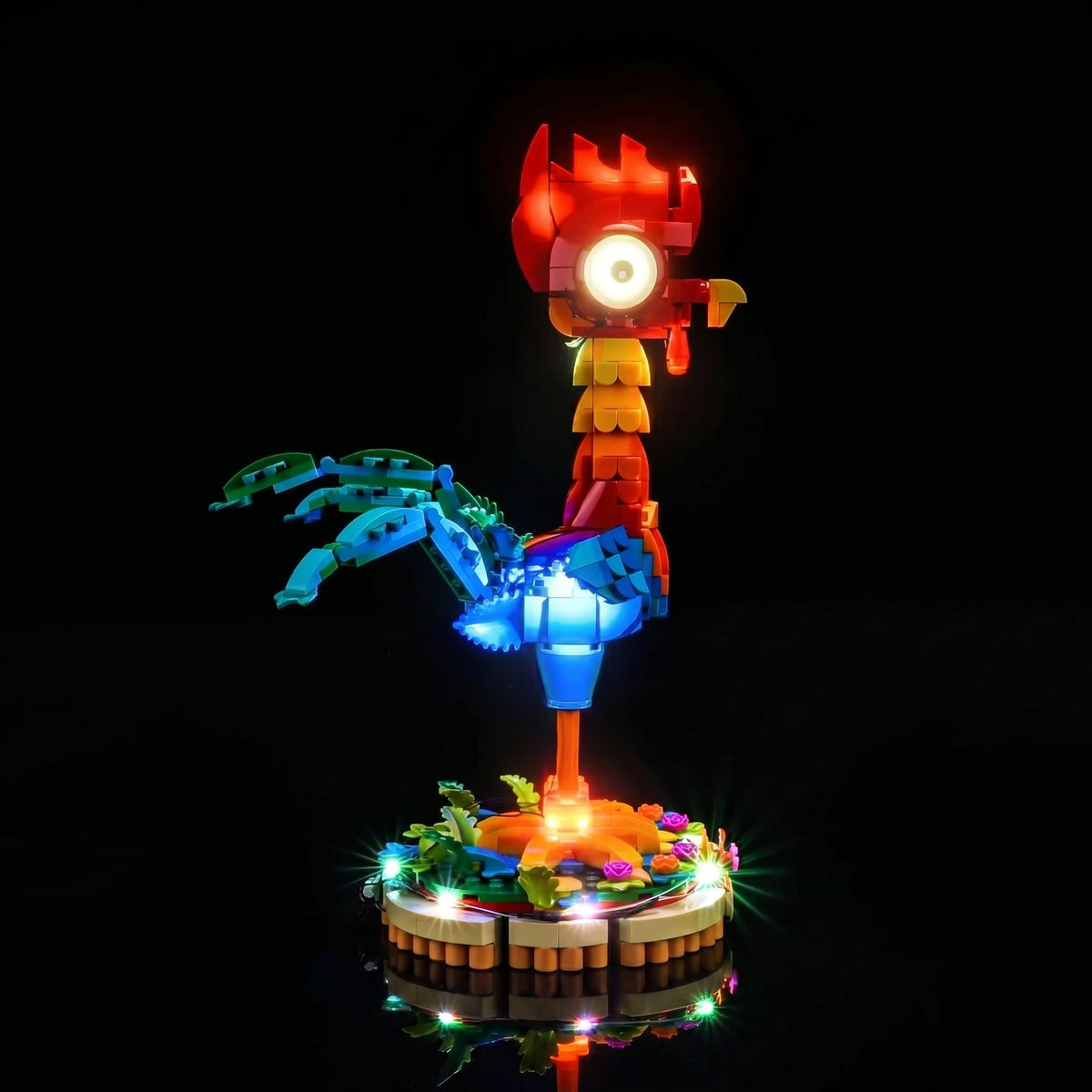 LED lights for LEGO® Disney Heihei #43272, warm LED glow detail