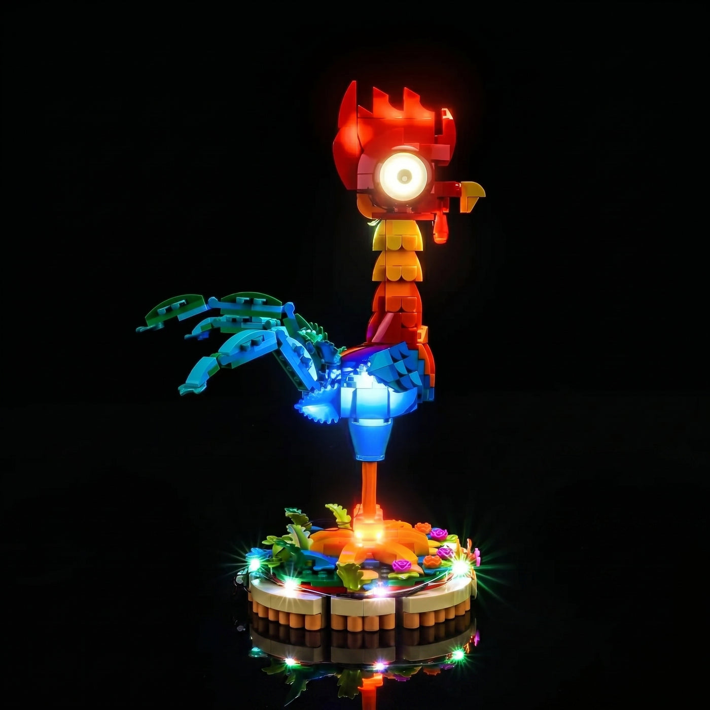 LED lights for LEGO® Disney Heihei #43272, warm LED glow detail