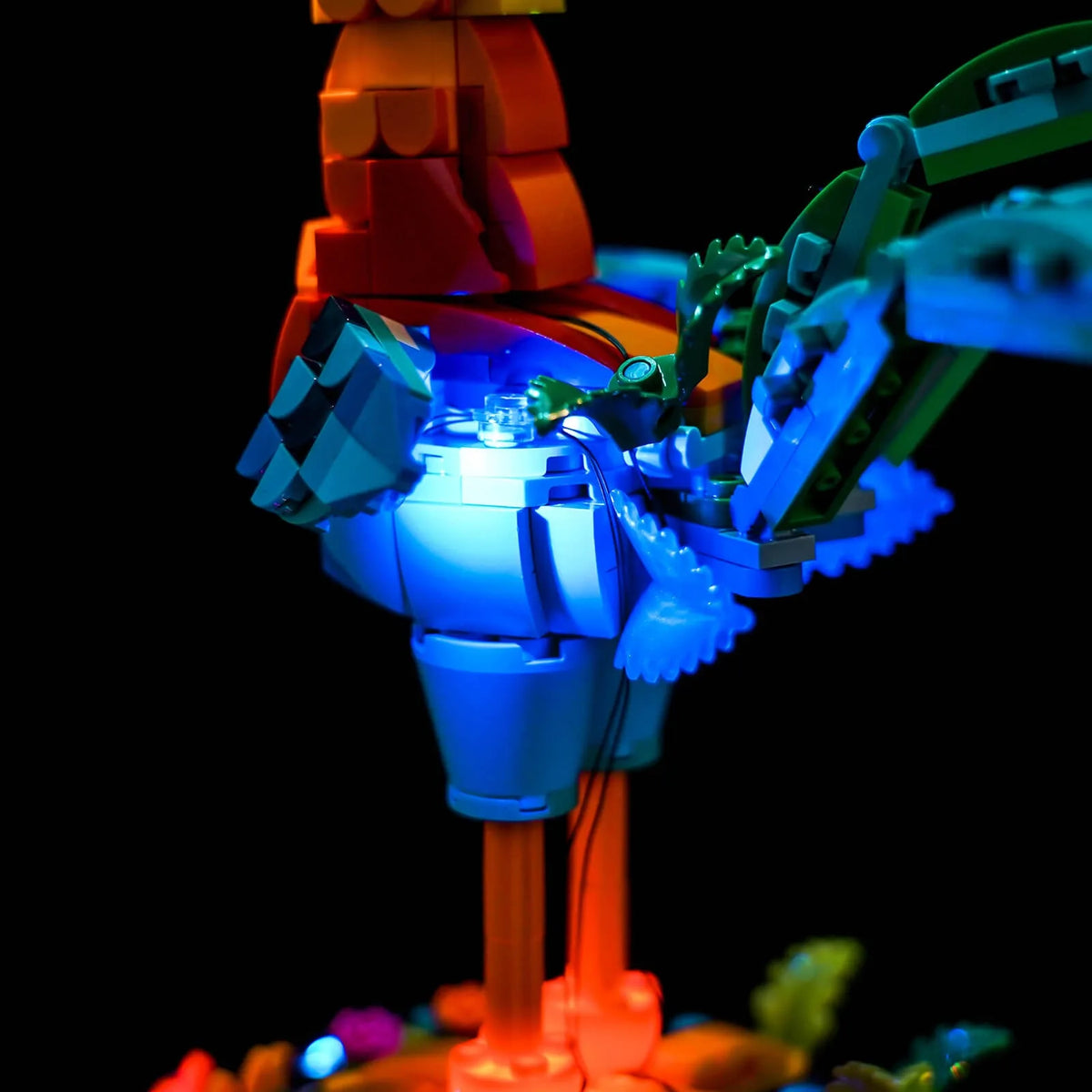 Bright My Bricks LED lighting kit for LEGO® Disney Heihei #43272 — night-mode display glow