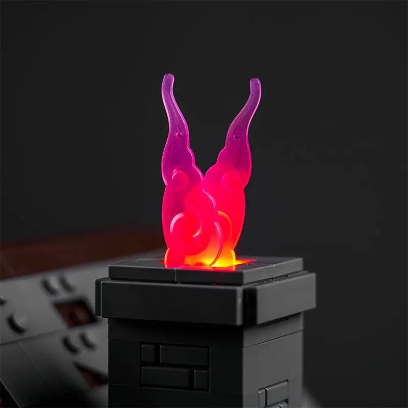 LEGO® Disney Hocus Pocus: The Sanderson Sisters' Cottage #21341 — LED kit powered on (LED light kit)