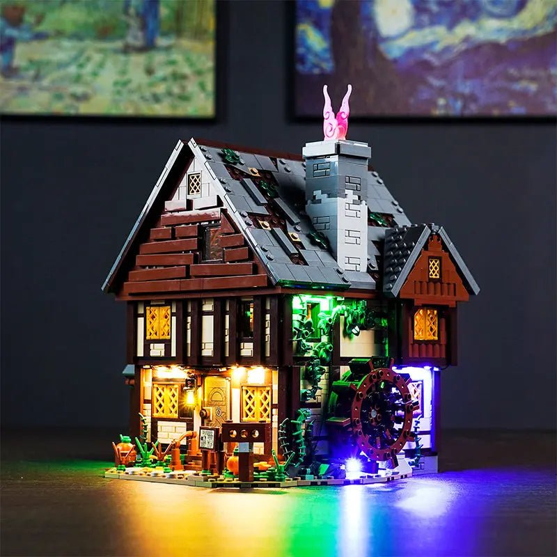 LEGO Disney Hocus Pocus: The Sanderson Sisters' Cottage #21341 LED lighting detail