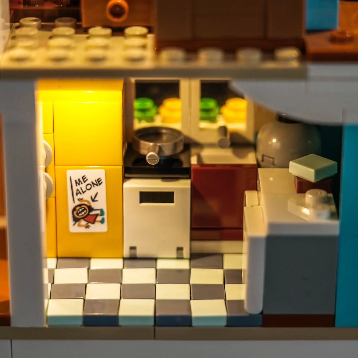 custom LED lighting for LEGO® Disney Lilo and Stitch Beach House #43268, LED kit powered on