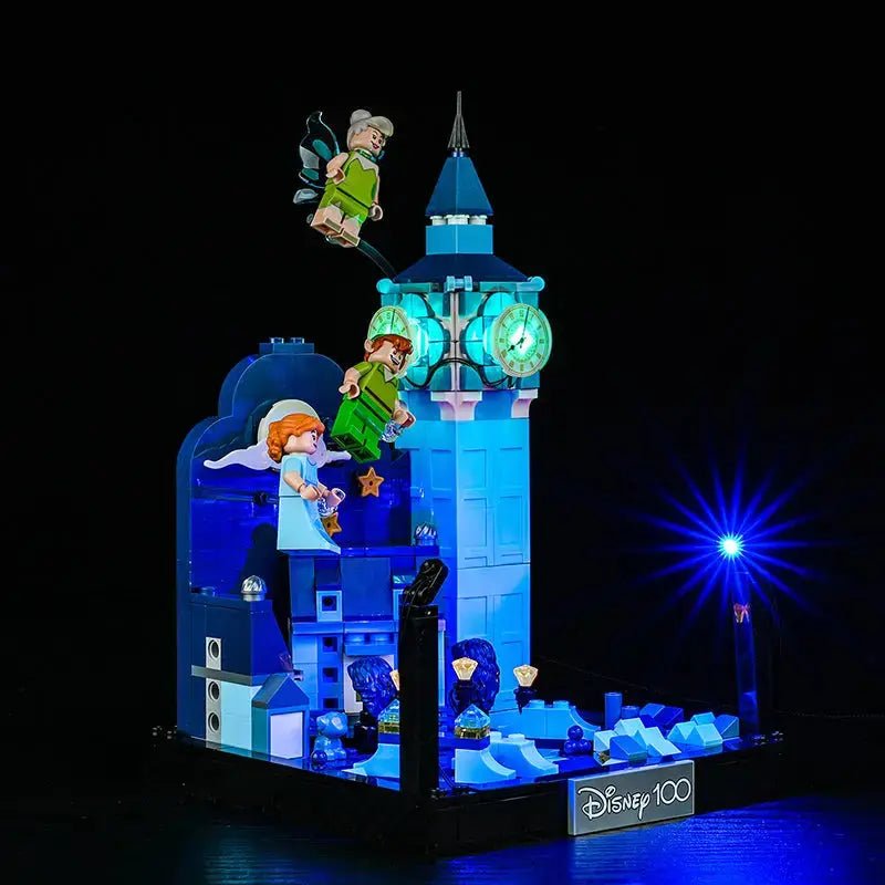 LEGO Disney Peter Pan & Wendy's Flight Over London #43232 with LED lights installed