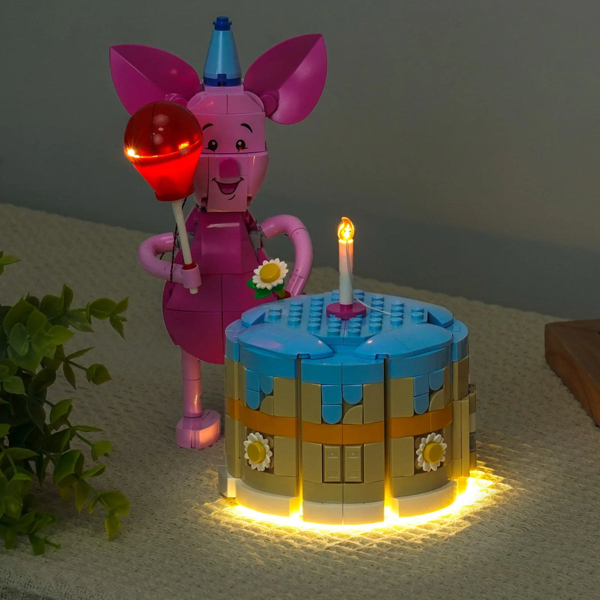 light kit for LEGO® Disney Piglet's Birthday Fun #43305, showcase lighting view