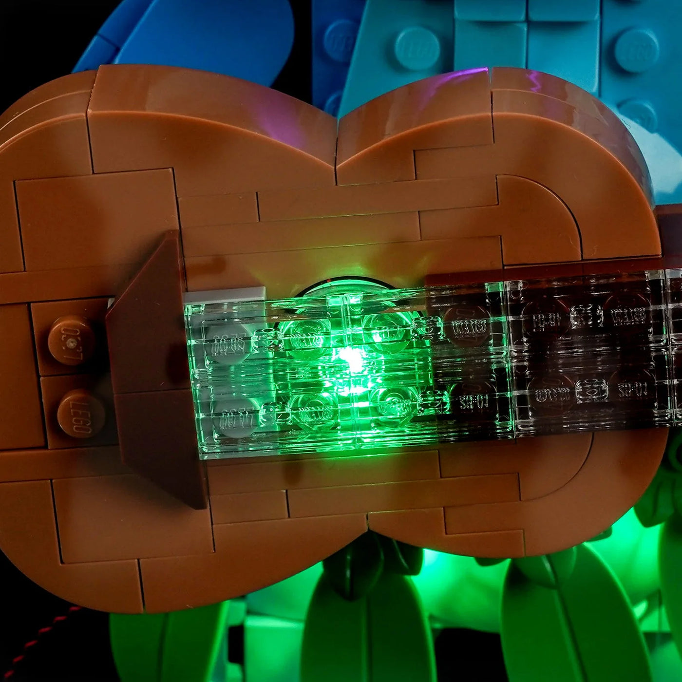 premium LED light kit for LEGO® Disney Stitch and Scrump #43296, warm LED glow detail
