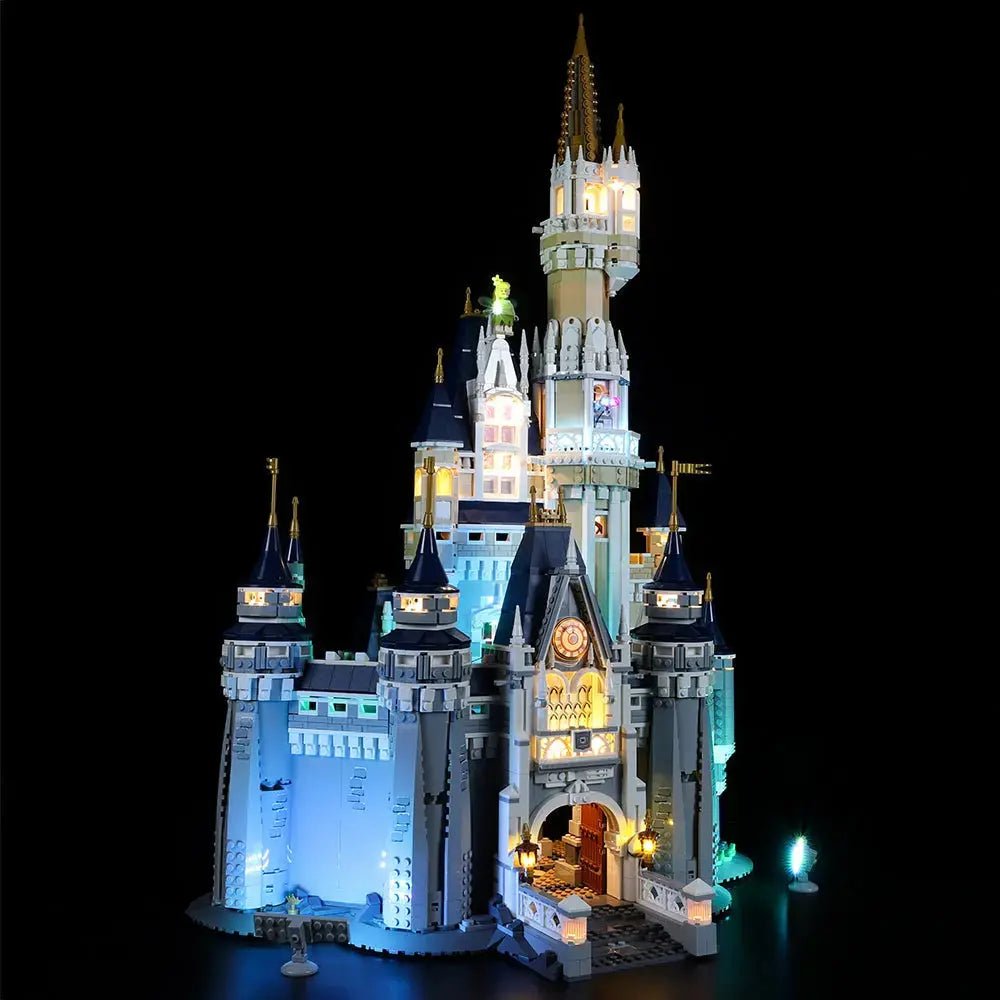 Bright My Bricks light kit for LEGO® Disney The Disney Castle #71040 — lighting effect on the build
