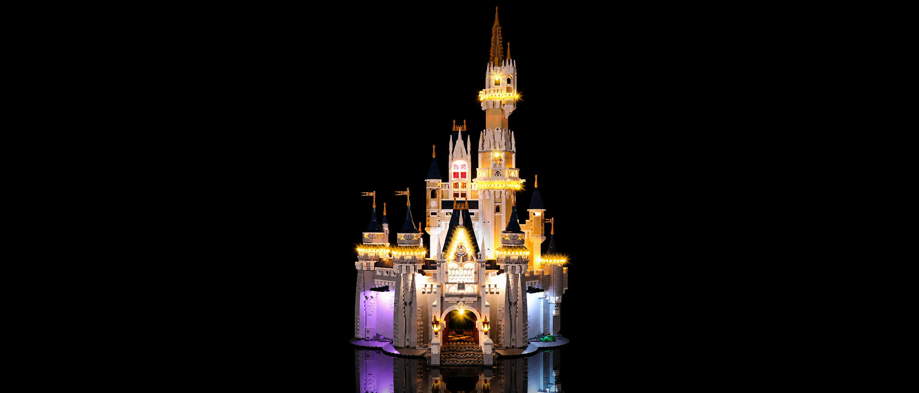 LED-Beleuchtungsset für LEGO® Das Disney Schloss #71040 — lit with the LED light kit