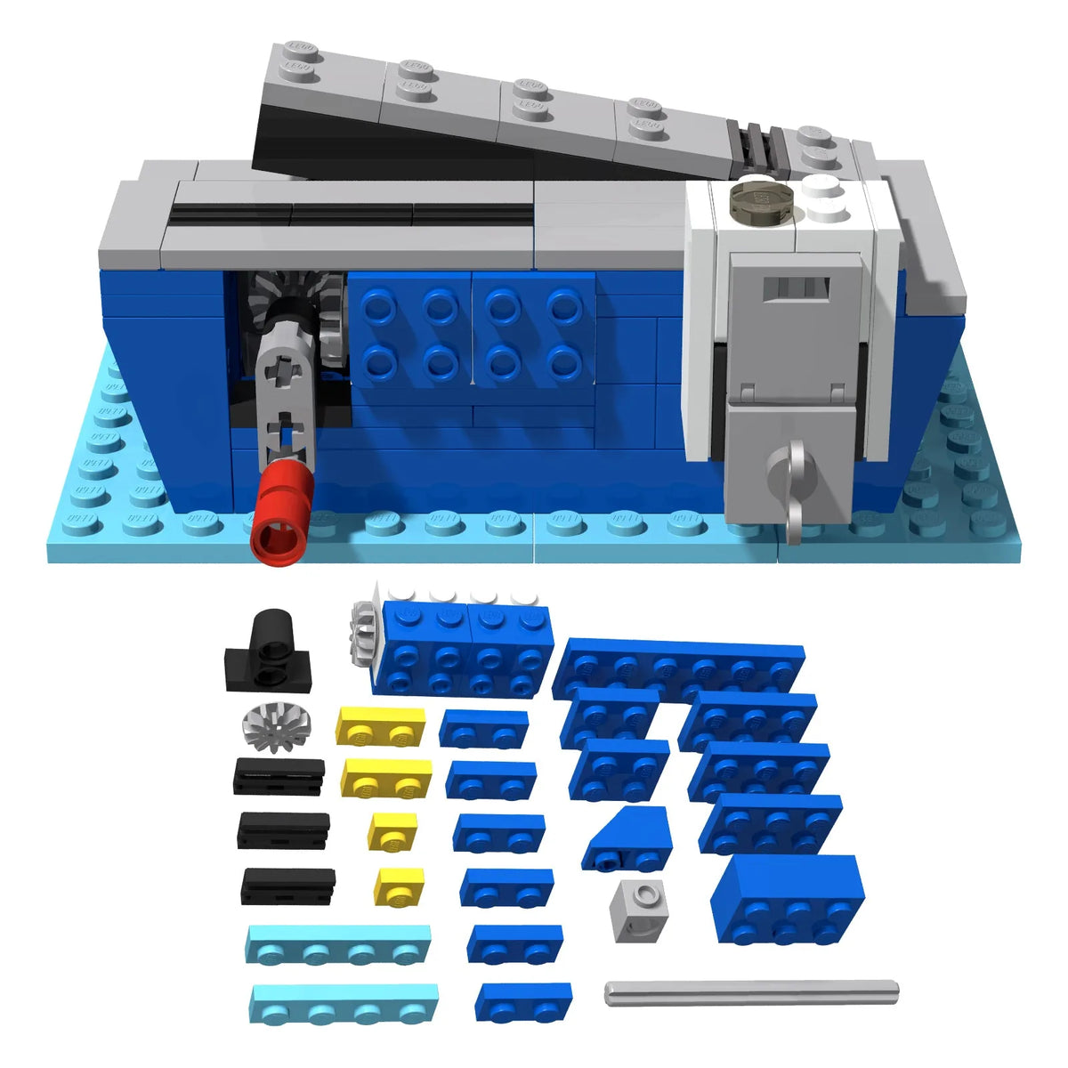 display light kit for LEGO® Disney Toy Story Alien with Pizza Planet Rocket Ride #43307, LED kit powered on