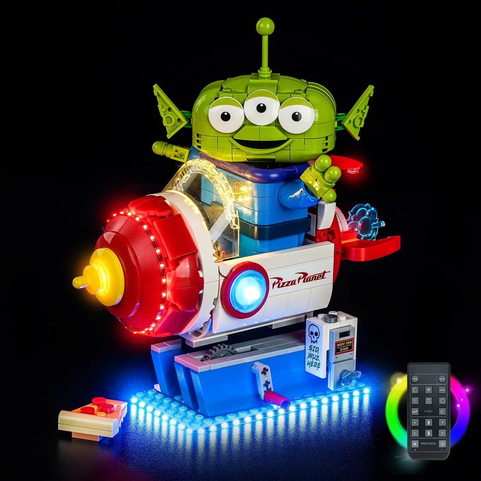 Light Kit for LEGO Disney Toy Story Alien with Pizza Planet Rocket Ride #43307 - Bright My Bricks