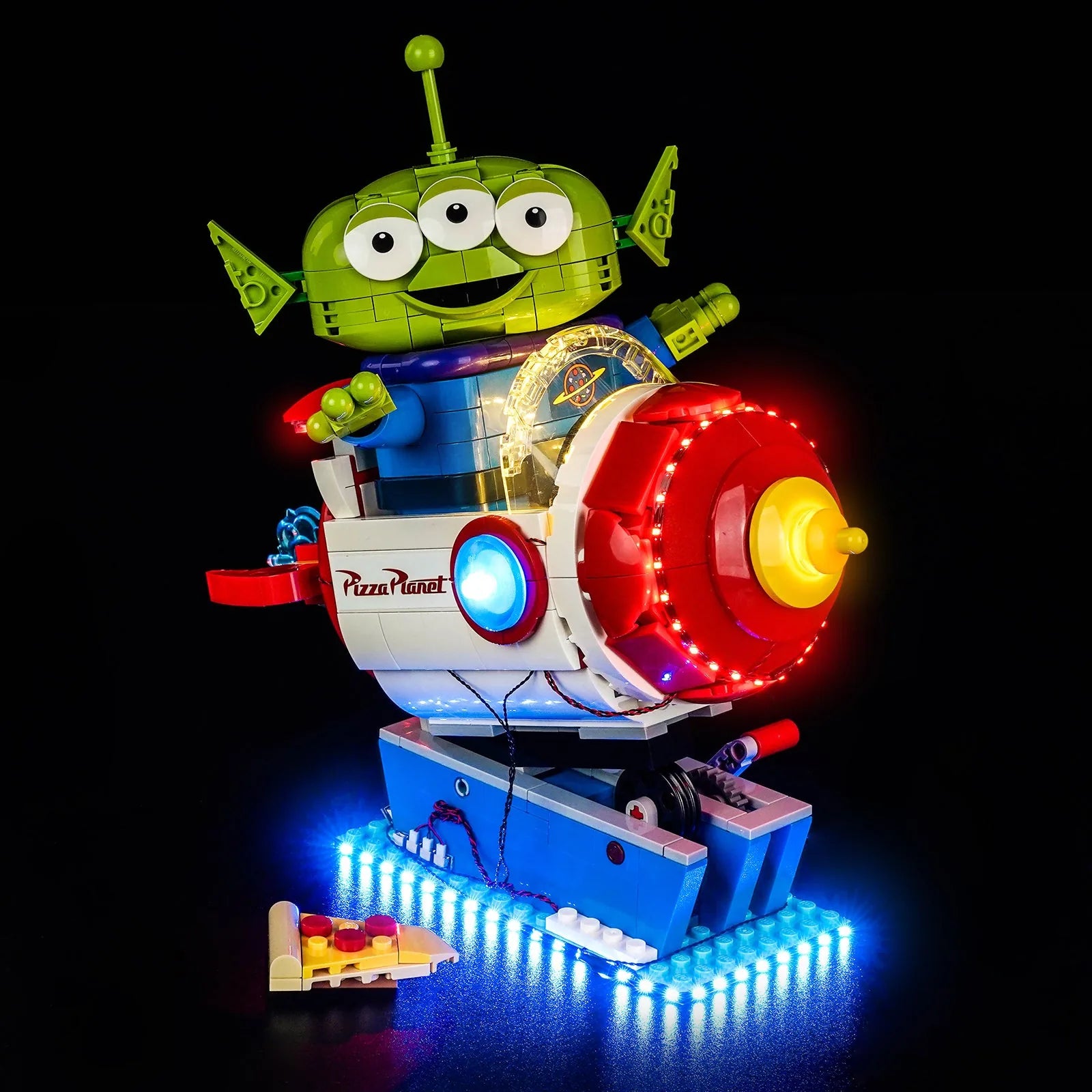 Light Kit LEGO Disney Toy Story Alien with Pizza Planet Rocket Ride #43307 display view