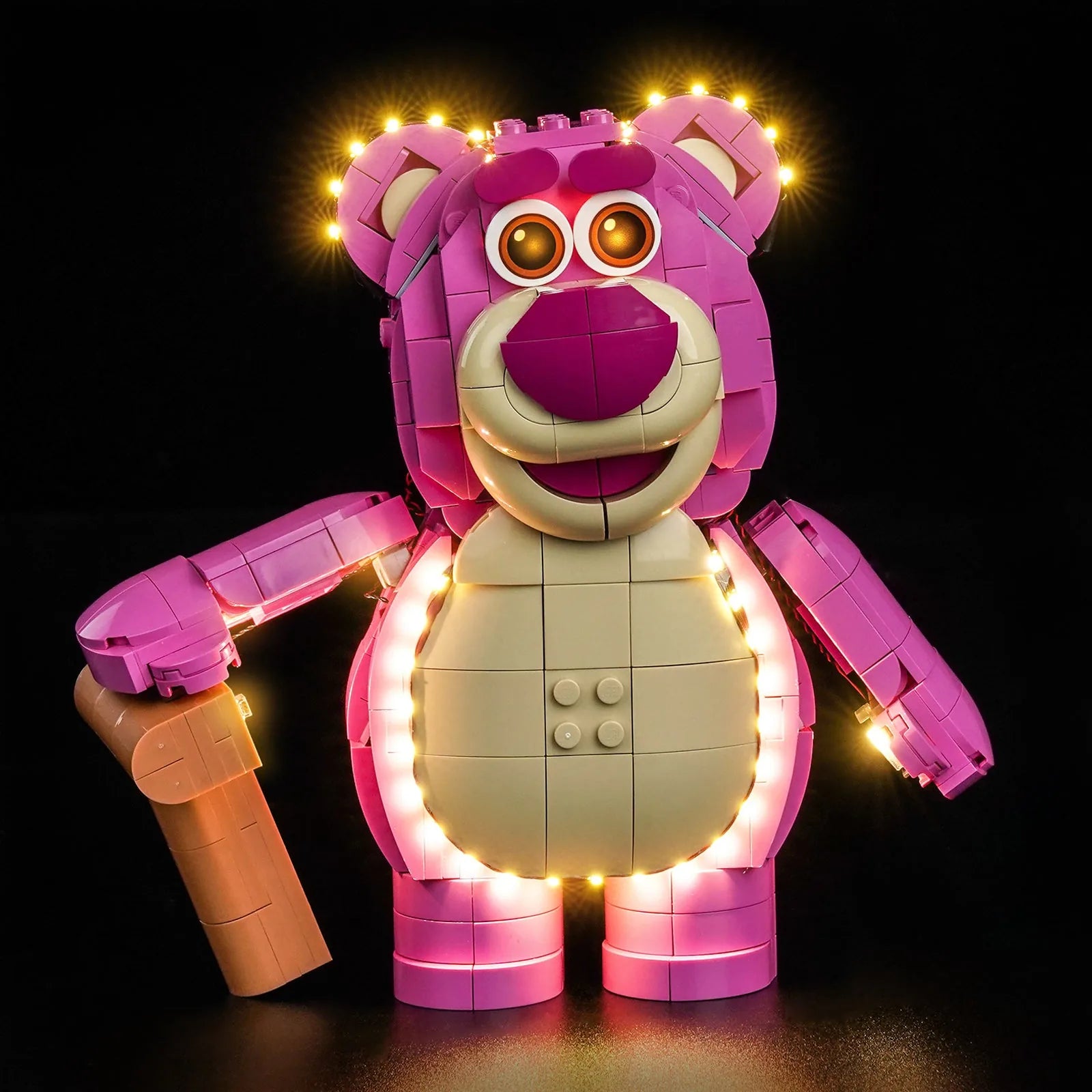LEGO Disney Toy Story Lotso #43306 illuminated at night