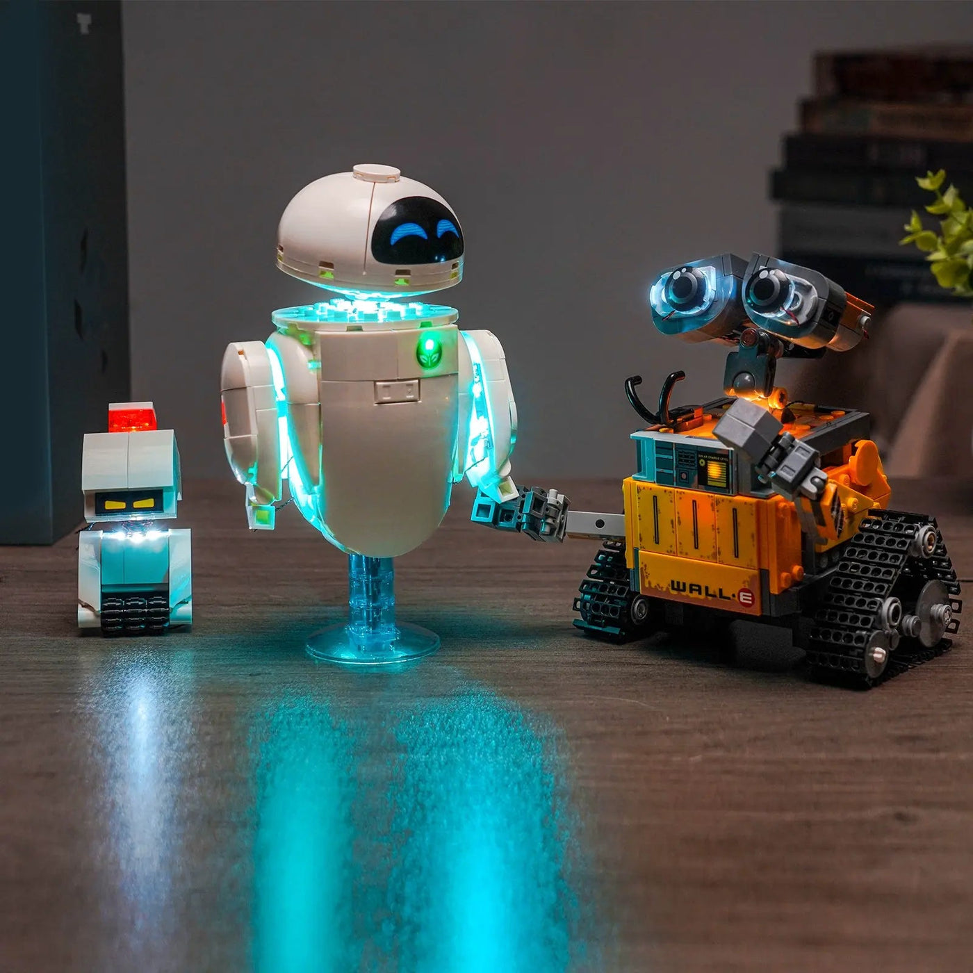 LEGO® Disney WALL-E and EVE #43279 — night-mode display glow (premium LED light kit)