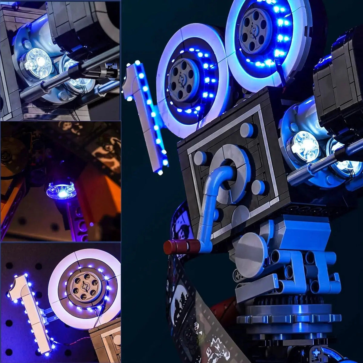 LEGO® Disney Walt Disney Tribute Camera #43230 — display lighting in a dark room (LED lights)