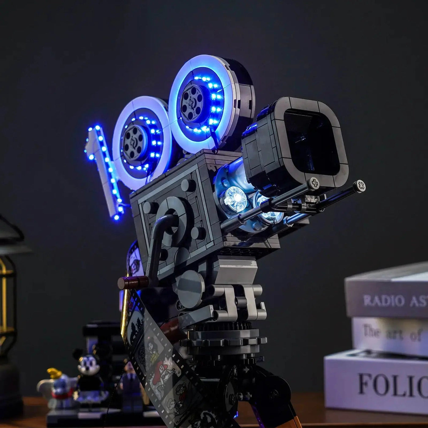 LED lights for LEGO® Disney Walt Disney Tribute Camera #43230, LED strips and bricks detail