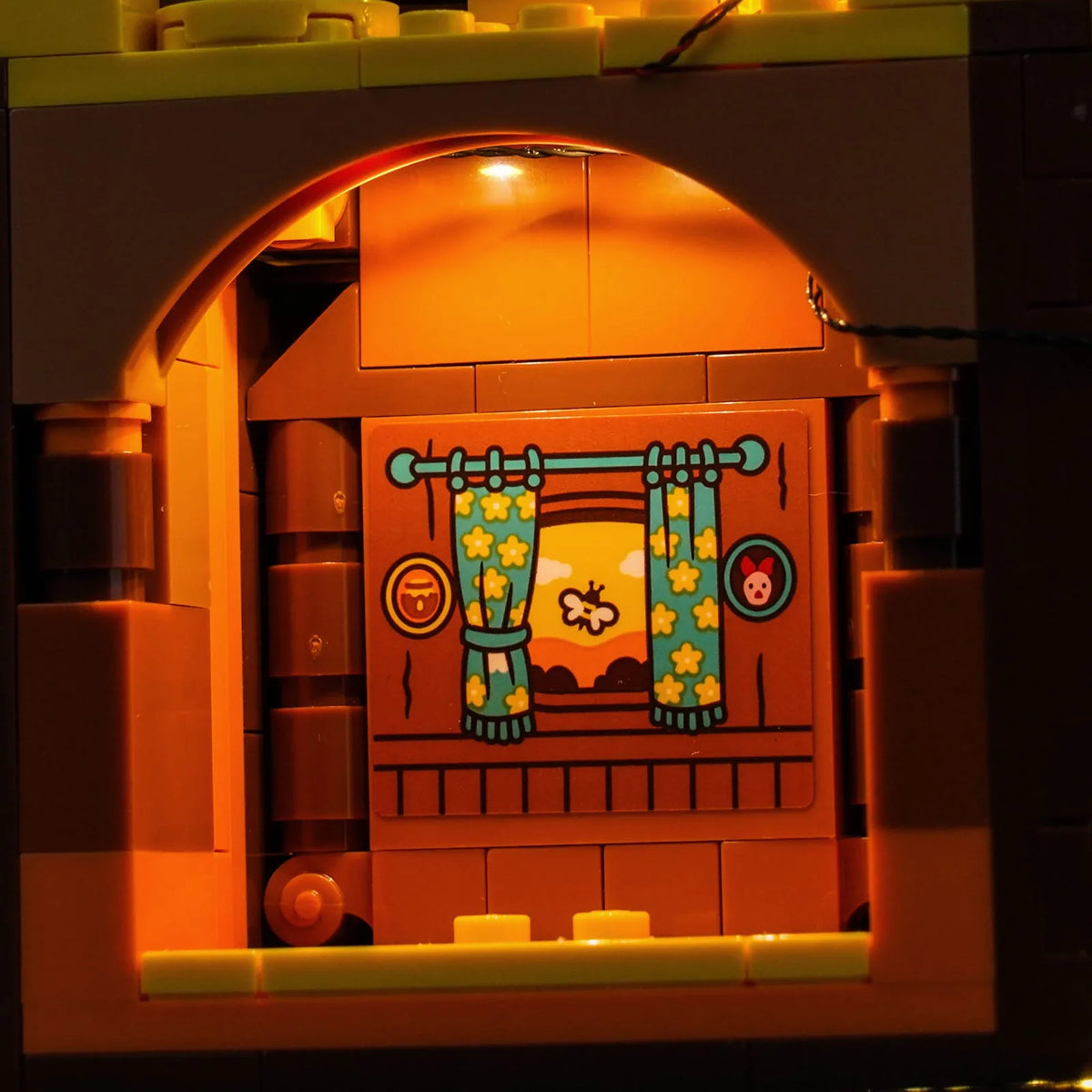 Bright My Bricks premium LED light kit for LEGO® Disney Winnie the Pooh #43300 — LED strips and bricks detail