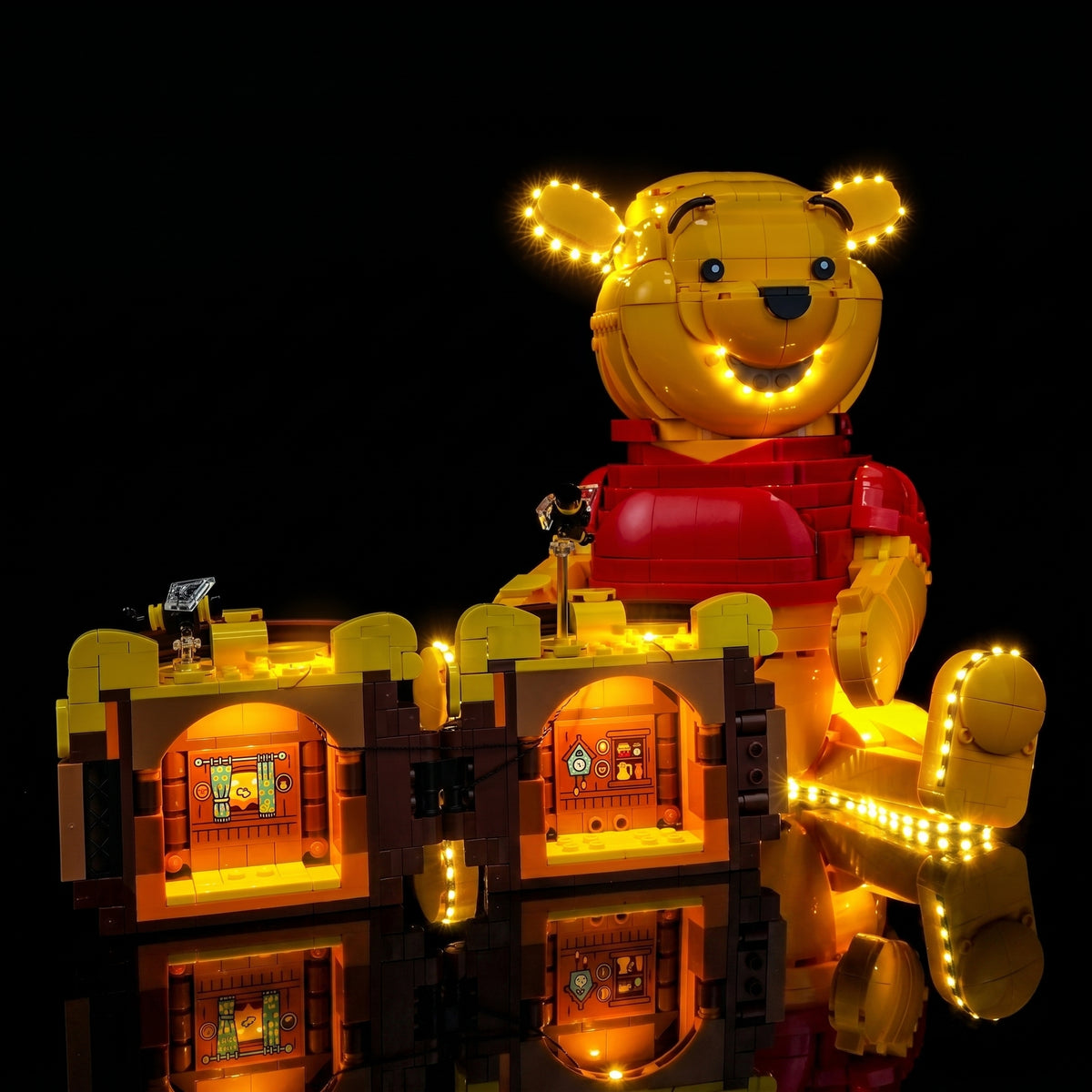 LEGO® Disney Winnie the Pooh #43300 — installed and glowing (LED lighting kit)