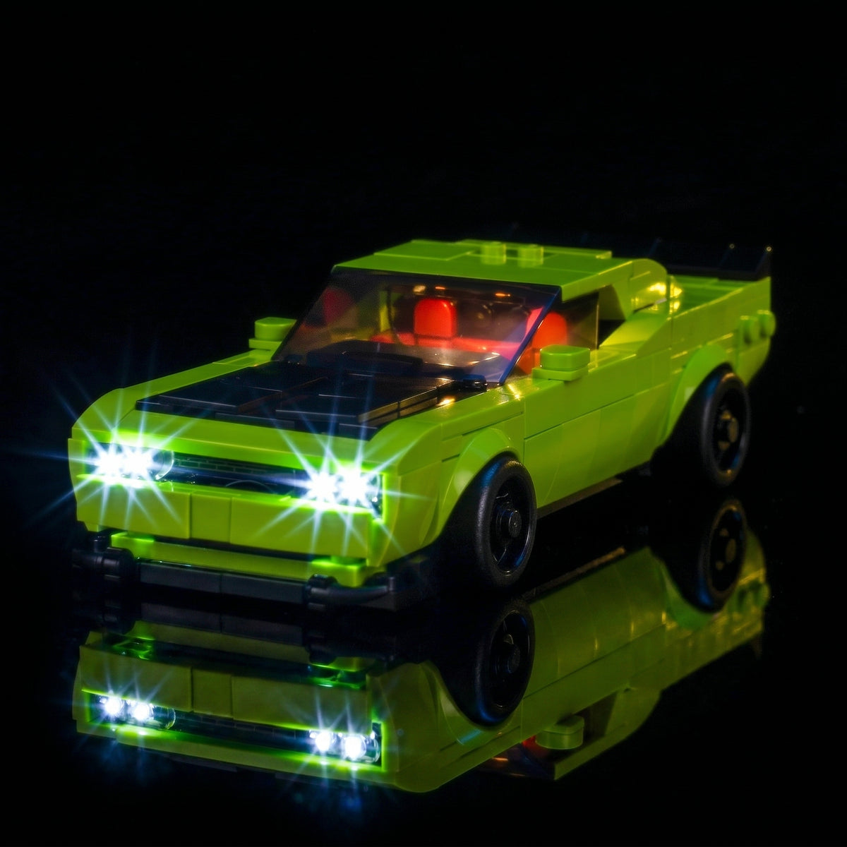 LED light kit for LEGO® Dodge Challenger SRT Hellcat Sports Car #77237 | Bright My Bricks