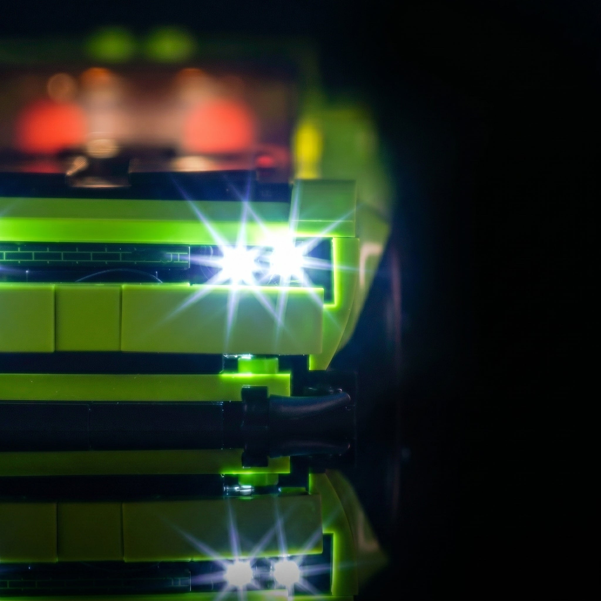 display light kit for LEGO® Dodge Challenger SRT Hellcat Sports Car #77237, brightened interior detail